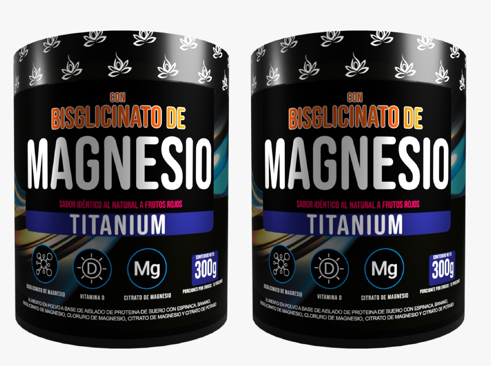 BISGLINATO DE MAGNESIO X 300G X 2